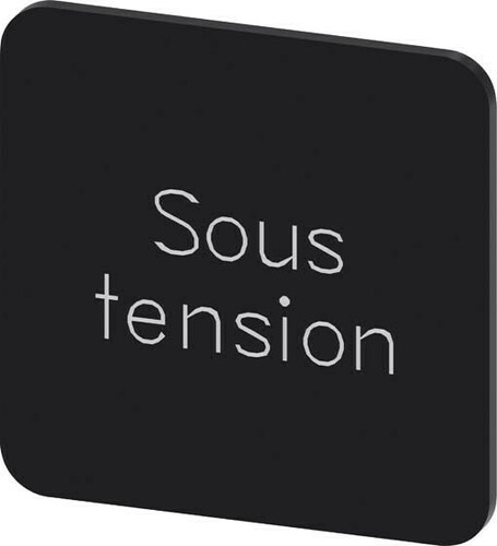 Siemens Dig.Industr. Bezeichnungsschild SOUS TENSION 3SU1900-0AF16-0GS0