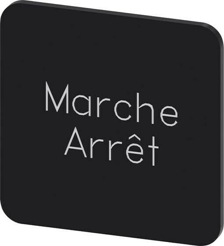 Siemens Dig.Industr. Bezeichnungsschild Arret-Marche 3SU1900-0AF16-0GU0