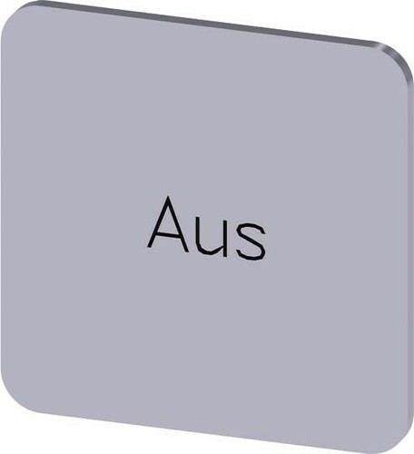 Siemens Dig.Industr. Bezeichnungsschild Beschriftung: Aus 3SU1900-0AF81-0AC0