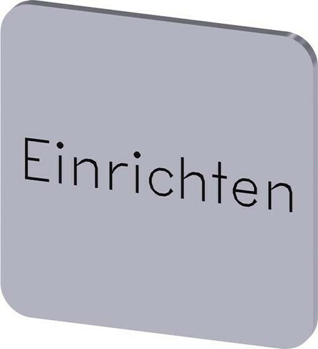 Siemens Dig.Industr. Bezeichnungsschild Einrichten 3SU1900-0AF81-0AR0