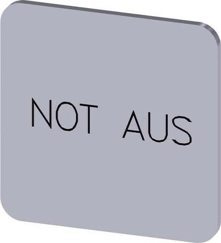 Siemens Dig.Industr. Bezeichnungsschild not-aus 3SU1900-0AF81-0AS0