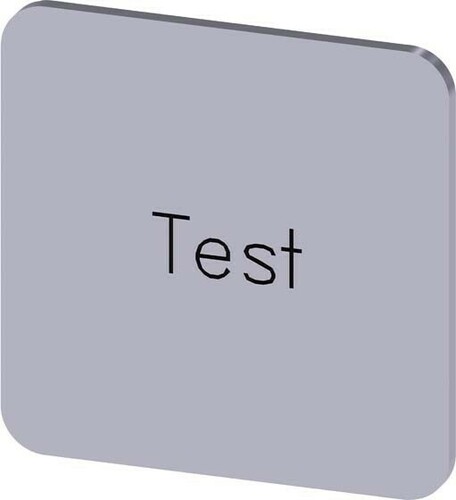 Siemens Dig.Industr. Bezeichnungsschild Beschriftung: Test 3SU1900-0AF81-0DV0
