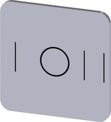 Siemens Dig.Industr. Bezeichnungsschild Symbol: I O II 3SU1900-0AF81-0QK0