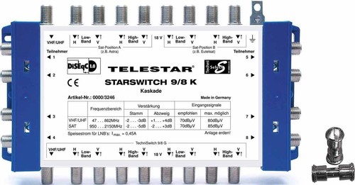 Telestar Multischalter inkl.9 F-Schnellver. STARSWITCH9/8K