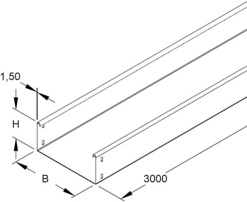 Niedax Kabelrinne ungelocht RSU 85.600 F