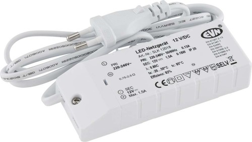 EVN Lichttechnik LED-Netzgerät 12VDC 1-18 Watt SLK 120 18
