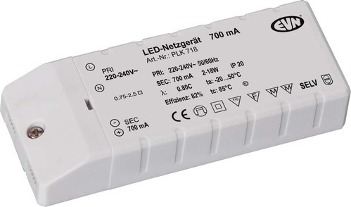 EVN Lichttechnik LED-Netzgerät 700mA 1,5-18 Watt PLK 718