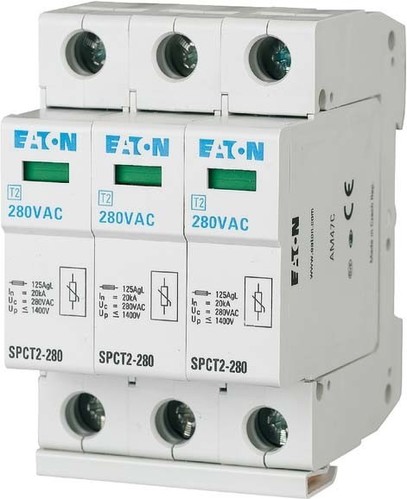 Eaton Überspannungsableiter 3p, 280VAC, 3x20kA SPCT2-280/3