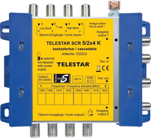 Telestar Grundgerät Einkabellösung Kaskade für 5/2x4G SCR5/2x4K