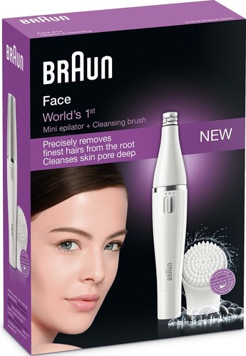 BRAUN Epilierer/Peeling Gesichtsreinigung Face 810 weiß/si