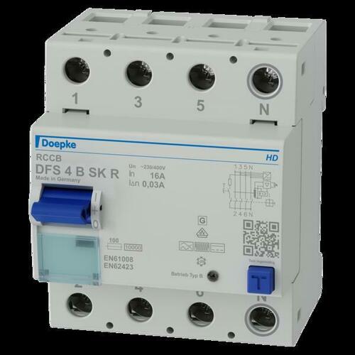 Doepke FI-Schutzschalter 4p, 16A, 0.03 A 09114988HD