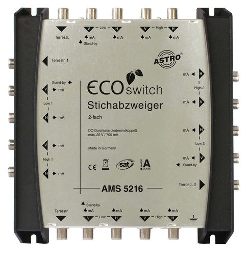 Astro Strobel Sat-ZF Abzweiger 2-fach 16dB AMS 5216 Ecoswitch