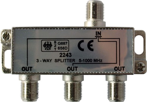 Kreiling Tech. F-Verteiler 3-fach ch 5-1218MHz Class A VT 2243