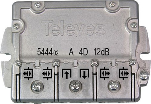 Televes Easy-F-Abzweiger 4-fach 12dB, 5-2400Mhz EFA 412