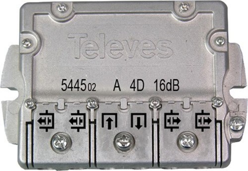 Televes Easy-F-Abzweiger 4-fach 17dB, 5-2400Mhz EFA 417