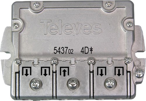 Televes Easy-F-Verteiler 4-fach 9dB, 5-2400Mhz EFV 4