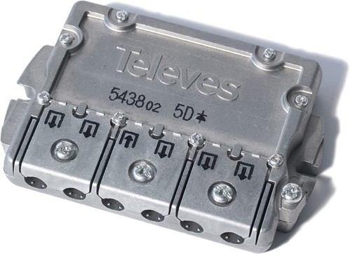 Televes Easy-F-Verteiler 5-fach 11dB, 5-2400Mhz EFV 5