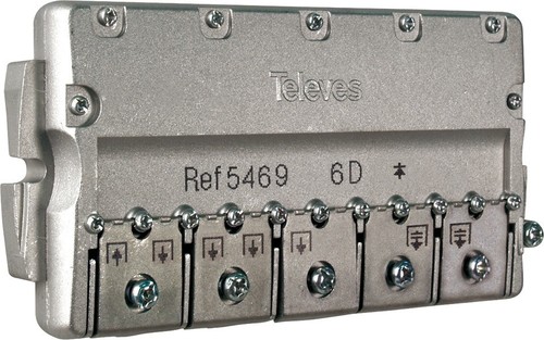 Televes Easy-F-Verteiler 6f. 12dB, 5-2400Mhz EFV 6
