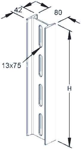 Rico U-Profil 50x50 L=600mm 16A13-600