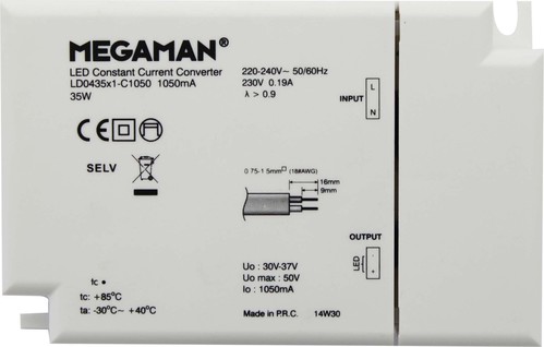 Megaman LED-Konverter MT7663x 60W 1050mA MM 56013