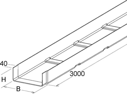 Niedax GFK-Kabelrinne KK 50.050