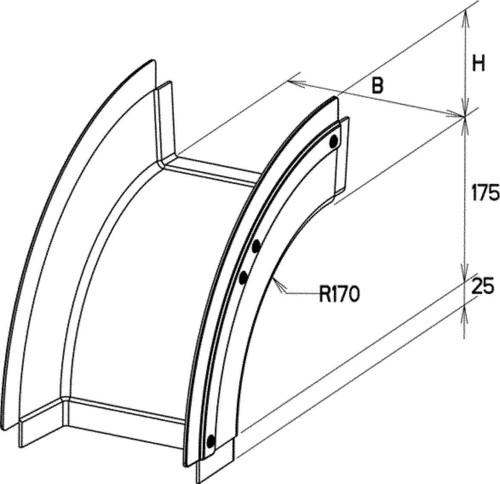 Niedax GFK-Rinnenfallbogen KKBA 80.400 Niedax GFK-Rinnenfallbogen KKBA 80.400