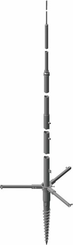 DEHN Tele-Blitzschutzmast ÜFL 7000mm St/tZn-Al TBM 7M SCFU STTZN AL