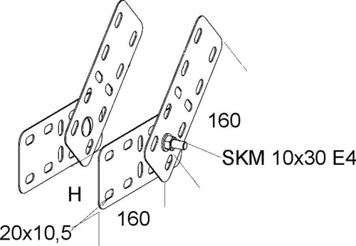 Niedax Gelenkverbinder KKIV 80 E4 (1Paar)