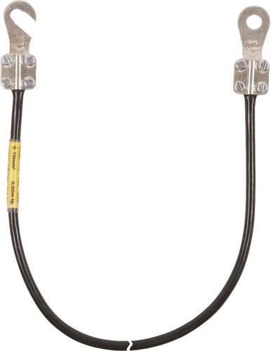 DEHN Erdungsleitung 10mm2/L 1,5m schw. EL10L155M1KSO8101KSG