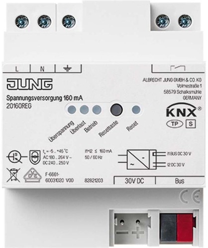 Jung Spannungsversorgung 160mA, KNX 20160 REG