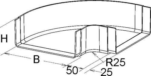 Niedax GFK-Bogen 90Grad Klein KKW 110.300 Niedax GFK-Bogen 90Grad Klein KKW 110.300