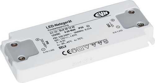 EVN Lichttechnik LED-Netzgerät 12VDC 0-20W IP20 SLK201220