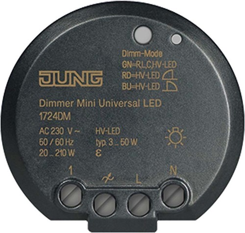 Jung Dimmer Mini Universal LED Phas.an/abschnit 1724 DM