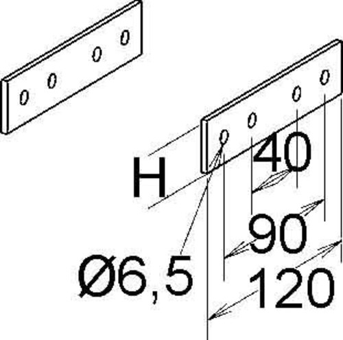 Niedax GFK-Stoßverbinder KPGH 40 (1Paar)