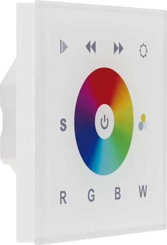 EVN Lichttechnik DMX RGBW-Controller Panel für Wandeinbau DMX-WP-RGB+W-ws