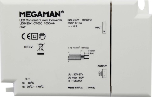 Megaman LED-Spannungsversorgung DC36V-25W-C700mA MM56015