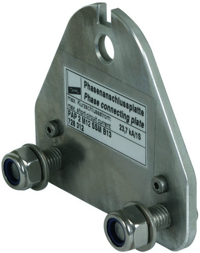 DEHN Phasenanschlussplatte 2-polig m. B 13mm PAP 2 M12 SSM B13 DEHN Phasenanschlussplatte 2-polig m. B 13mm PAP 2 M12 SSM B13