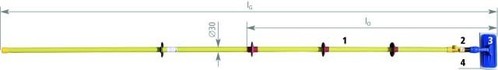 DEHN Isolierstangenset bis 7,5kV DC 25kV AC IS 25 ZK RK 3160