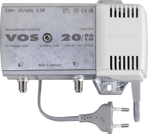 Kathrein Hausanschluss-Verstärker 5-65/85-1006 MHz VOS 20/RA-1G