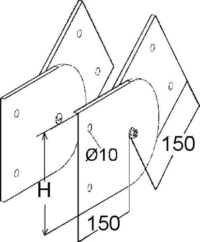 Niedax GFK-Gelenkverbinder ULGV 80 (1Paar)