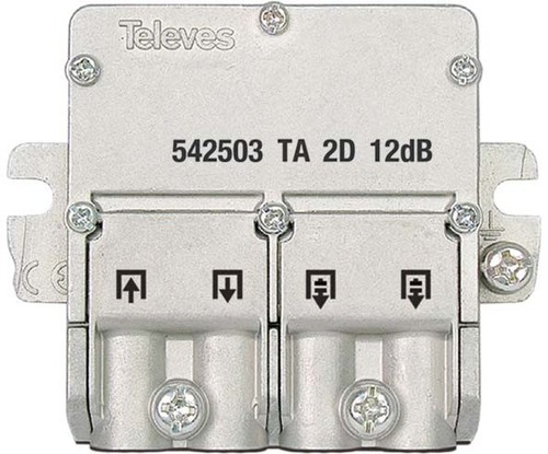 Televes Easy-F Abzweiger 2-fach 5-2400 MHz AD:12 dB EFA212N