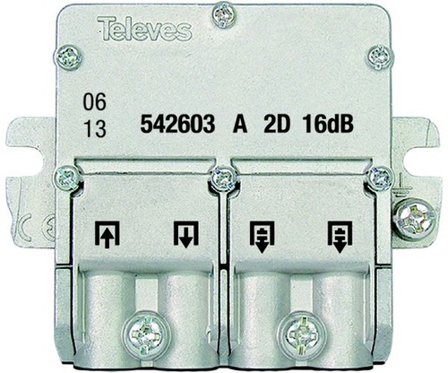 Televes Easy-F Abzweiger 2-fach 5-2400 MHz AD:16 dB EFA216N