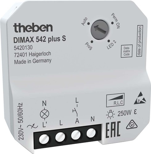 Theben UP-Universaldimmer f. ESL/230V LED-Lp. DIMAX 542 plus S