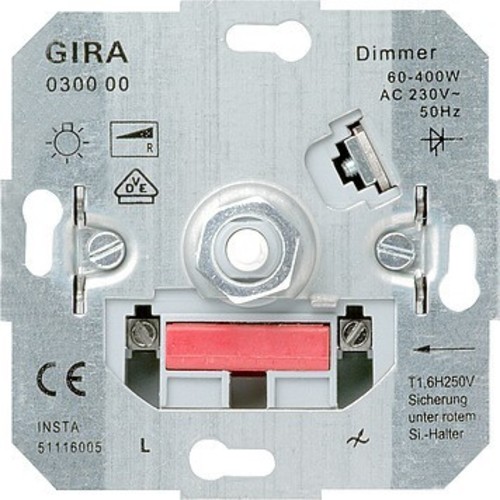 Gira LED-Dimmeinsatz 20-200W m.Dreh-Aus. 030000