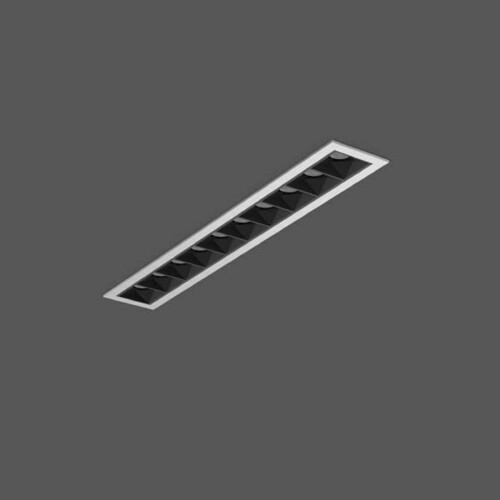 RZB LED-Deckeneinbauleuchte 927, silber 641326.004