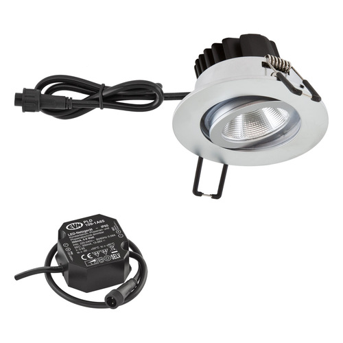 EVN Lichttechnik LED-Einbauleuchte IP65 D2W chr-mt PC650N615D2W