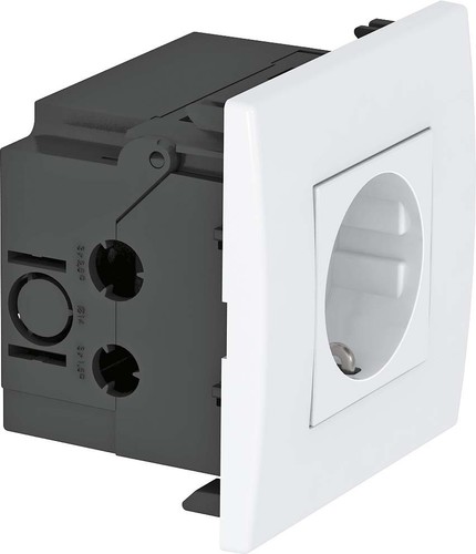 OBO Bettermann Vertr Steckdoseneinheit 1-fach ch 84x84x59mm reinweiß SDE-RW D0RW1