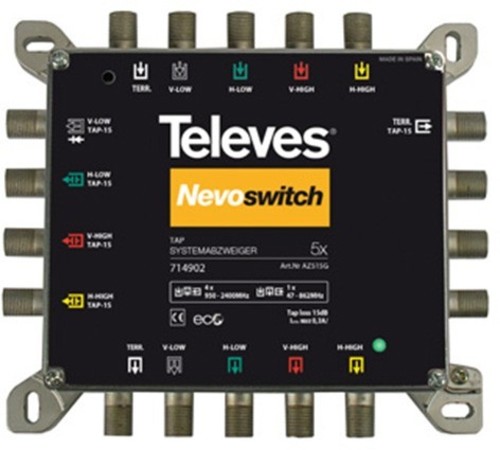 Televes Abzweiger 5-fach Guß 15dB NEVO AZS515G