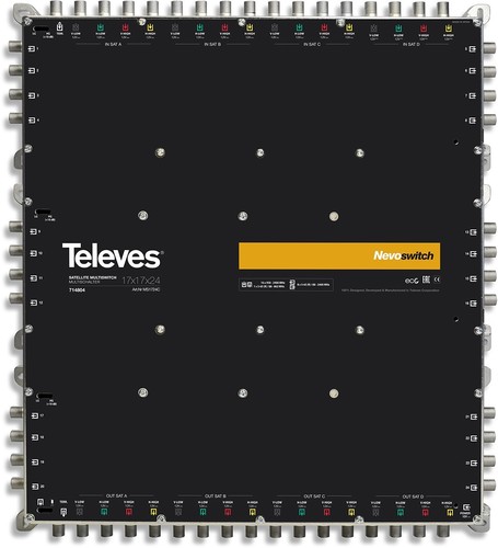 Televes Multischalter 17 in 24 Guß NEVO kaskadierb.o.NT MS1724C Televes Multischalter 17 in 24 Guß NEVO kaskadierb.o.NT MS1724C