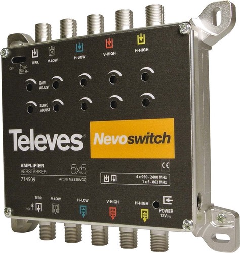 Televes Verstärker 5-fach Guß 30dB f. MS NEVO o.NT MS530VGQ